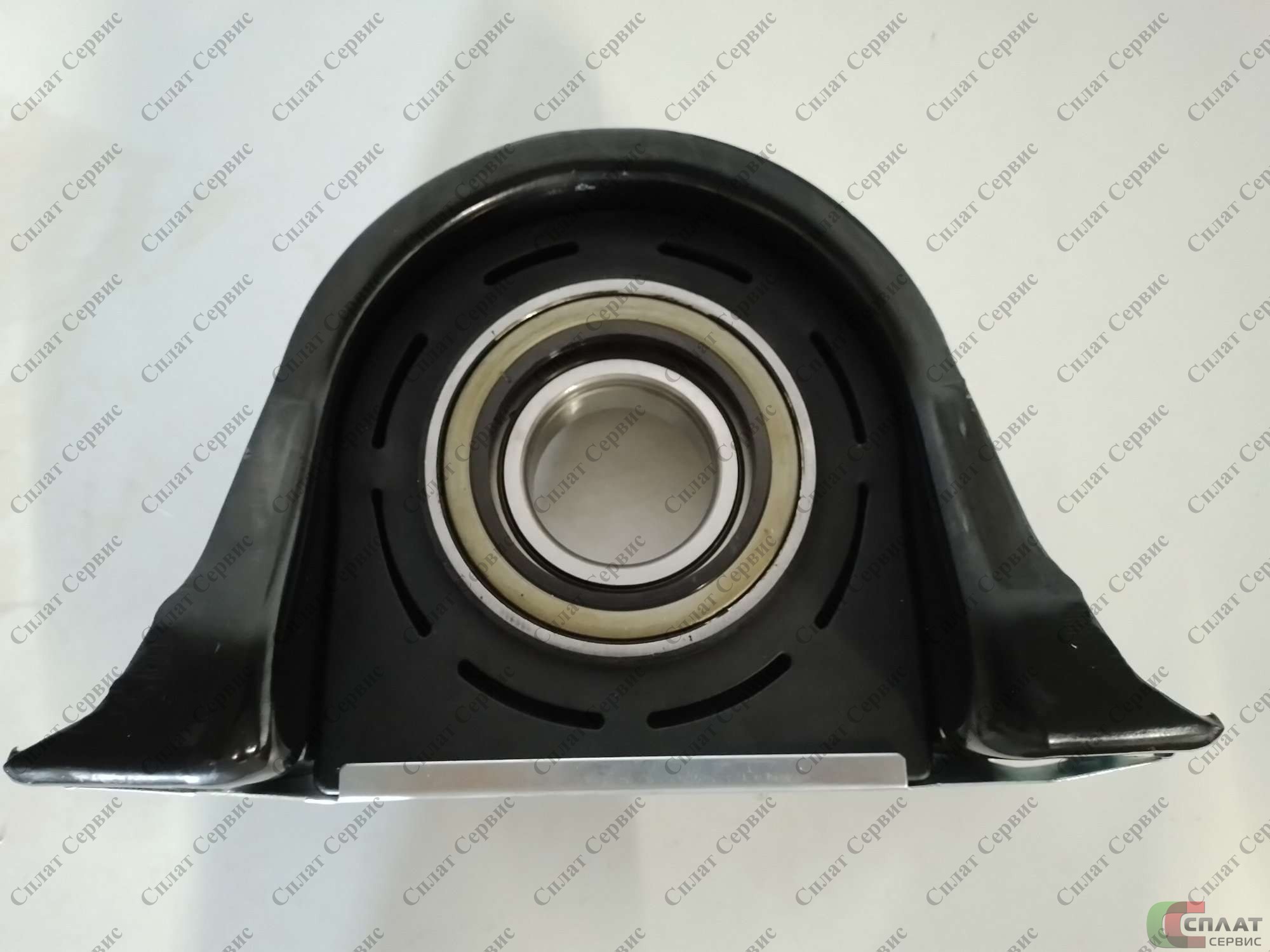 Опора карданного вала МАЗ в сборе с хомутом (штампованный с ребрами жесткости) и пластиной 