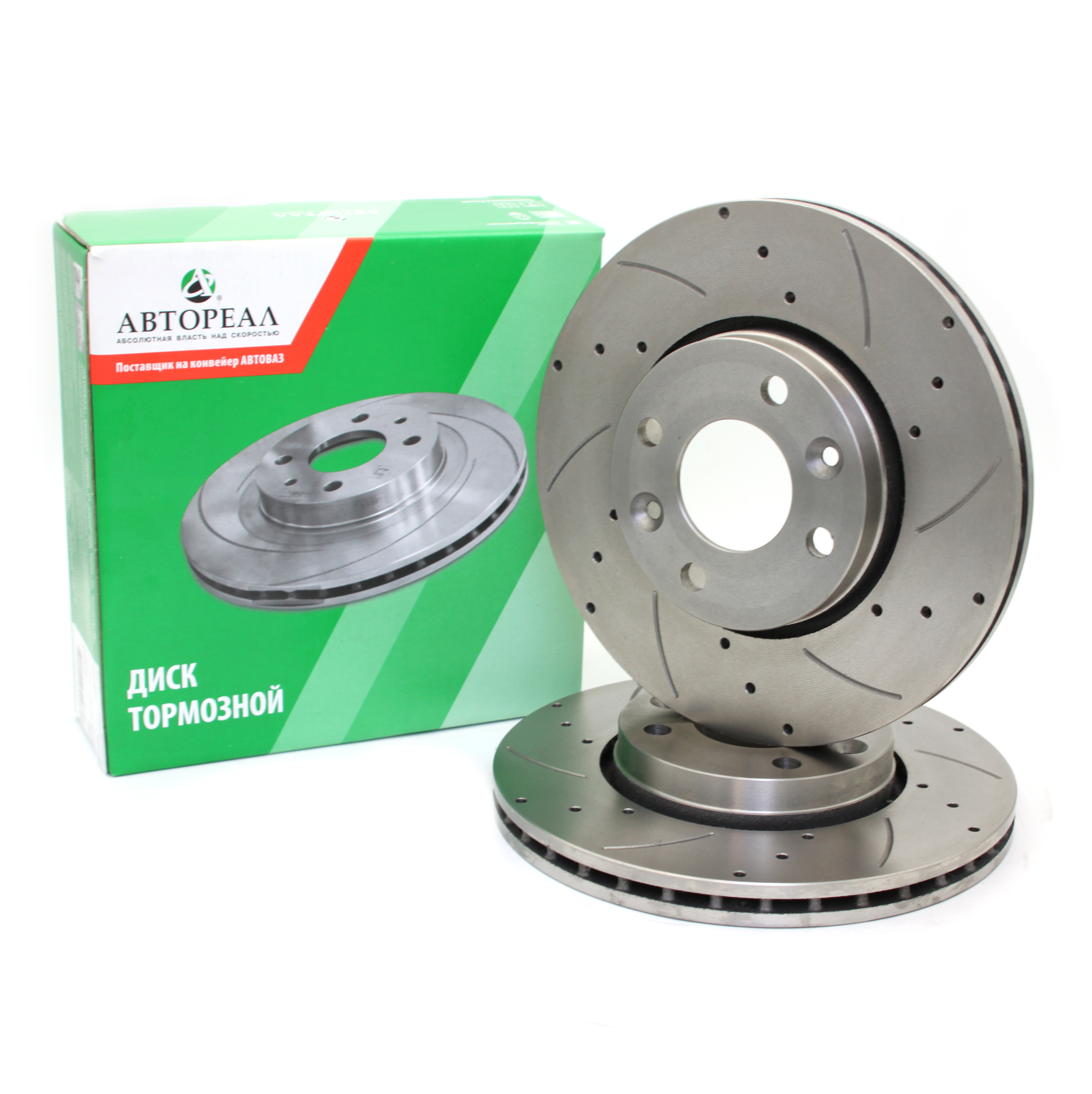 Диск торм LADA Vesta SW/SW Cross перфо Евро 2шт в/уп Автореал