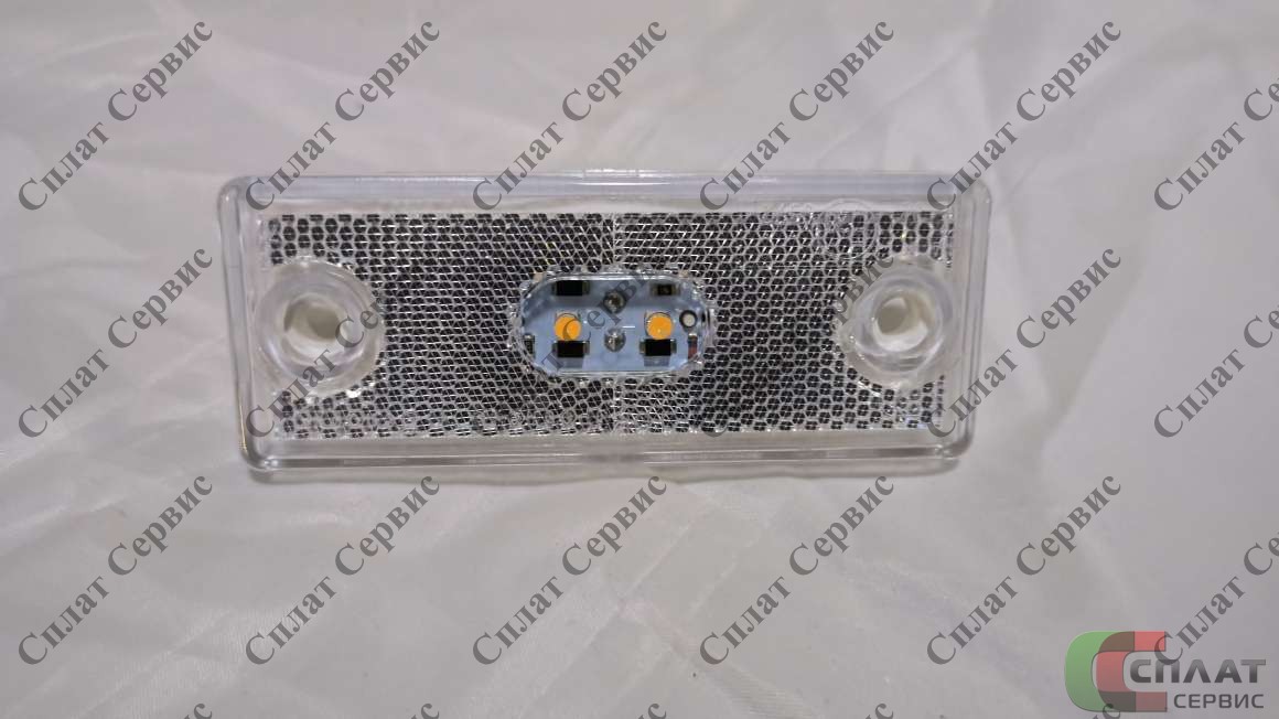 Фонарь габаритный МАЗ (12/24V) белый прямоугольный