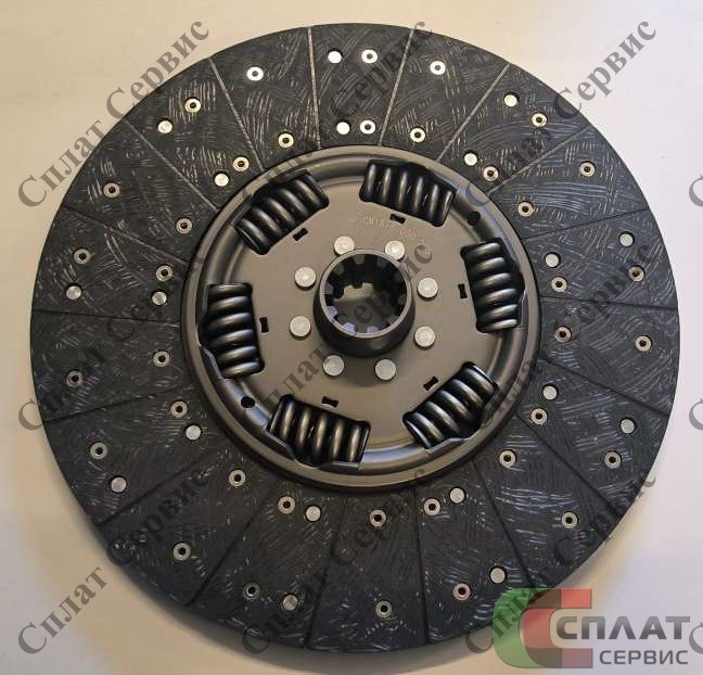 Диск сцепления ведомый (на лепестковую корзину, КПП ZF, MFZ-430) ан. 49-18780205-СПЕЦМАШ