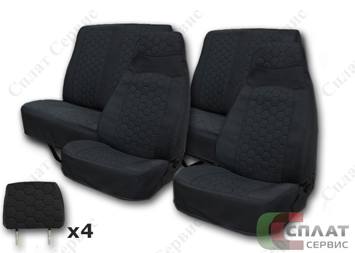 Чехлы 33023 (6 мест) ЖАККАРД ТЕМНО СЕРЫЙ