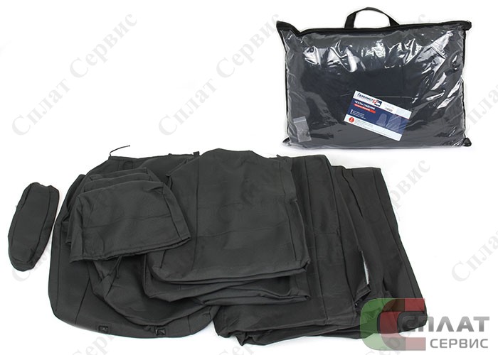 // Чехлы автомобильные Газель Next 7-ми мест. (жаккард) цв. темно-серый