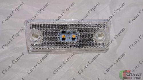 Фонарь габаритный МАЗ (12/24V) белый прямоугольный