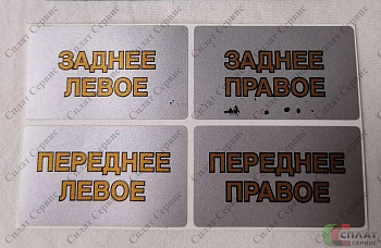 Наклейка информационная для организации хранения колес
